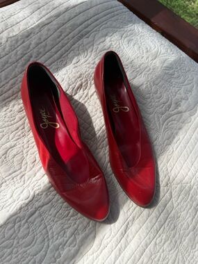 Joyce Vintage Red Leather Women's Flats